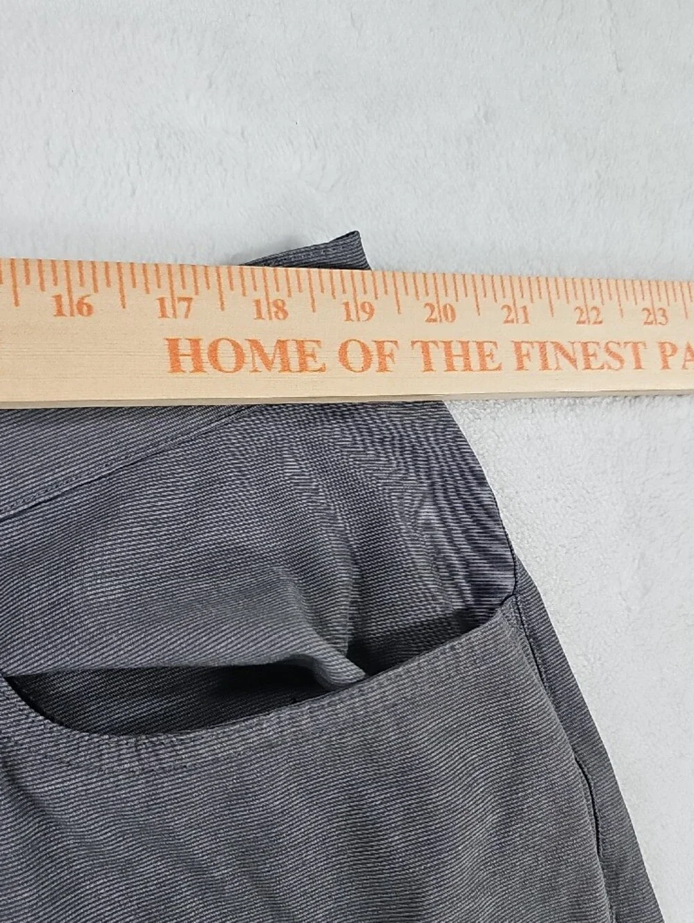 PGA Tour Mens Gray Micro Stripe Golf Pants 40x30 Performance Stretch 5-Pocket
